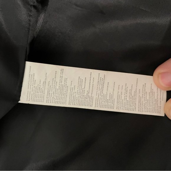 Nasty Gal Faux Leather Biker Jacket Black With Belt Size 4 NWOT - Picture 7 of 11